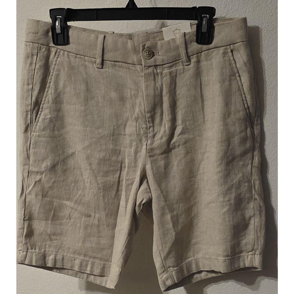 Porter And Ash Linen Blend Shorts Oatmeal Mens Size 29 NWT Washable Pockets